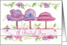 A Bridal Tea Party Invitation Vintage Pink Hats card