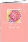 For You Secret Pal Friendship Red Dahlia Flower card