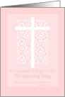 Christening Congratulations Little Girl Cross Bible Verse card
