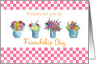 Friendship Day Flower Bouquet Watercolor Art card