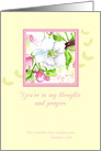 Thinking of You Book of Numbers Bible Scripture Flowers card