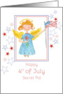 Happy 4th of July Secret Pal Patriotic Angel card