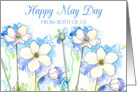 Happy May Day From Both Of Us White Windflowers card