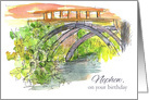 Happy Birthday Nephew Bridge Water Landscape card