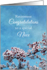 Niece Retirement Congratulations Cherry Blossom Tree card