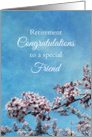 Friend Retirement Congratulations Cherry Blossom Tree card