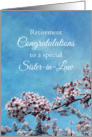 Sister-in-Law Retirement Congratulations Cherry Blossom Tree card