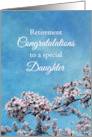 Daughter Retirement Congratulations Cherry Blossom Tree card