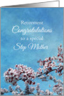 Step Mother Retirement Congratulations Cherry Blossom Tree card