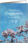 Wife Retirement Congratulations Cherry Blossom Tree card