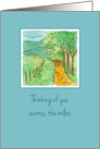 Happy Birthday Across The Miles Country Road Landscape card