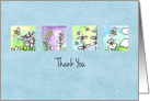 Thank You Honey Bees Watercolor Plants card