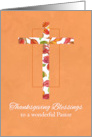 Thanksgiving Blessings Pastor Autumn Cross card