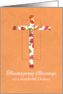Thanksgiving Blessings Deacon Autumn Cross card