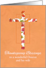 Thanksgiving Blessings Deacon and Wife Autumn Cross card