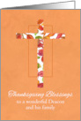 Thanksgiving Blessings Deacon and Family Autumn Cross card