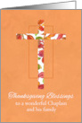 Thanksgiving Blessings Chaplain and Family Cross Autumn card