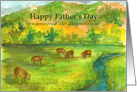 Happy Father’s Day Like A Father To Me Cows Farm Landscape card