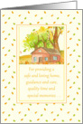 Happy Parents’ Day Country Home Autumn Leaves Watercolor Art card