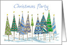 Christmas Party Invitation Holiday Trees card