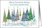 Merry Christmas Custom Name Holiday Trees card