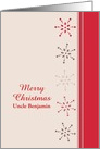 Merry Christmas Snowflakes Custom Name card