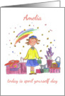 Happy Birthday Amelia Today Is Spoil Yourself Day card