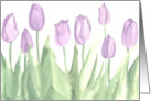 Lavender Tulip Blank Notecard Watercolor Painting card