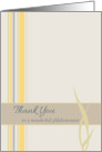 Thank You Phlebotomist Wheat Yellow Stripes card