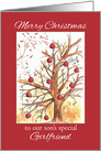 Merry Christmas Son’s Girlfriend Primitive Holiday Tree card