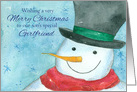 Merry Christmas Son’s Girlfriend Snowman card
