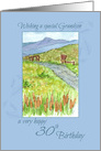 Happy 30th Birthday Grandson Mountain Hiking Trail card