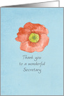 Thank You Secretary Administrative Professionals Day card