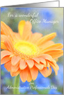 Office Manager Administrative Professionals Day Orange Daisy card