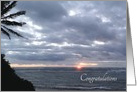 Congratulations Photograph Ocean Hawaii Sunrise card