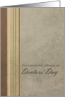 Happy Doctors’ Day Colleague Stripes Earth Tones card