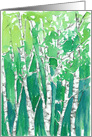 Happy Birthday on Earth Day Aspen Trees card