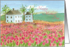 Happy Mother’s Day Pink Tulips Shaker House card