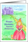 Happy Birthday Sweet Princess Purple Castle card