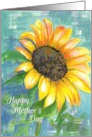 Happy Mother’s Day Yellow Sunflower Watercolor card