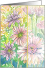 For You On Beltane May Day Pink Daisy Flowers card