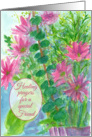 Healing Prayers Special Friend Pink Daisy Flowers Watercolor card