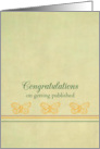 Congratulations on Getting Published Yellow Butterflies card