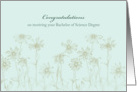 Bachelor of Science Degree Congratulations Daisy Flowers card