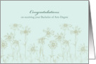 Bachelor of Arts Degree Congratulations Daisy Flowers card