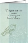 Congratulations Brother Bachelor’s Degree Custom card