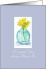 Pregnancy Congratulations Sister Mom To Be Yellow Daisy Flower card