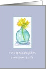 Pregnancy Congratulations Daughter Custom Card Daisy Flower card