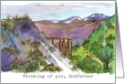 Thinking of You Godfather Mining Head Frame Nevada Desert card