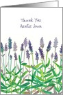 Thank You Custom Relation Name Lavender Flowers card